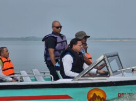 मुख्यमंत्री श्री पुष्कर सिंह धामी ने गदरपुर में अंतर्राष्ट्रीय क्याकिंग एवं कैनोइंग प्रतियोगिता की तैयारियों का लिया जायजा